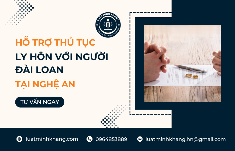 Hỗ trợ thủ tục ly hôn với người Đài Loan tại Nghệ An