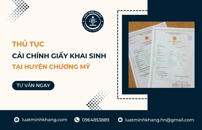 Thủ tục cải chính giấy khai sinh tại Huyện Chương Mỹ