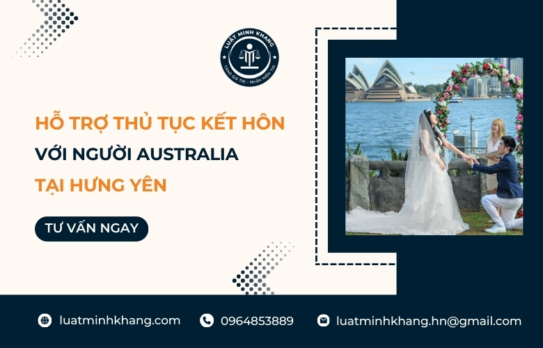 Hỗ trợ thủ tục kết hôn với người Australia tại Hưng Yên