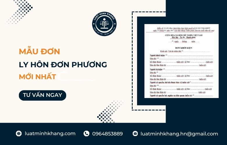 Mẫu đơn ly hôn đơn phương mới nhất năm 2025