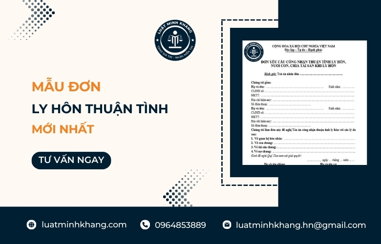 Mẫu đơn ly hôn thuận tình mới nhất