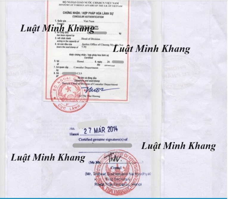 Hợp pháp hóa lãnh sự tiếng Anh