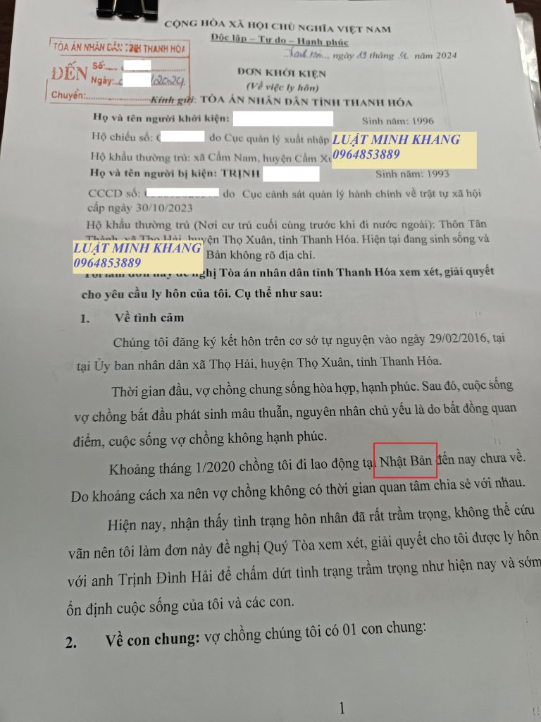 Luật Minh Khang làm việc tại Tòa án tỉnh Thanh Hóa