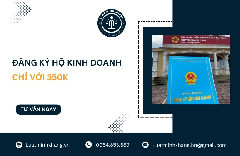 Đăng ký hộ kinh doanh chỉ với 350k
