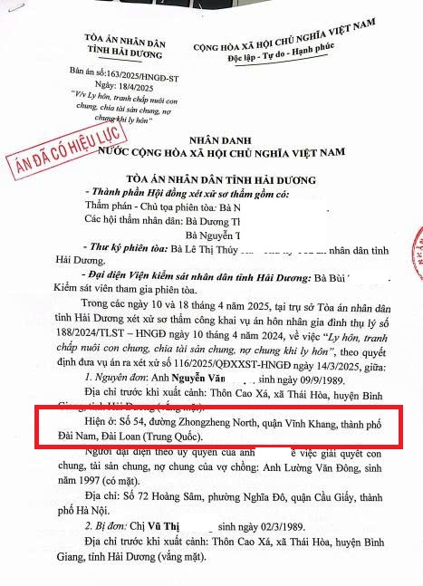 Ly hôn yếu tố nước ngoài tại Hải Dương