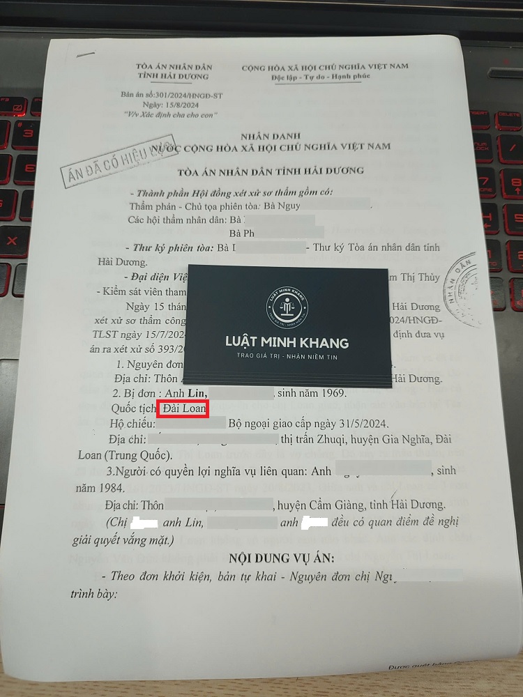 Ly hôn với người Đài Loan