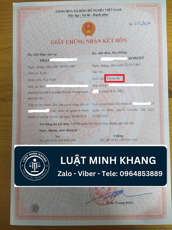 Kết hôn với người Canada