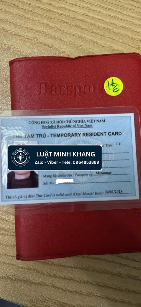 Cấp thẻ tạm trú cho người Myanmar