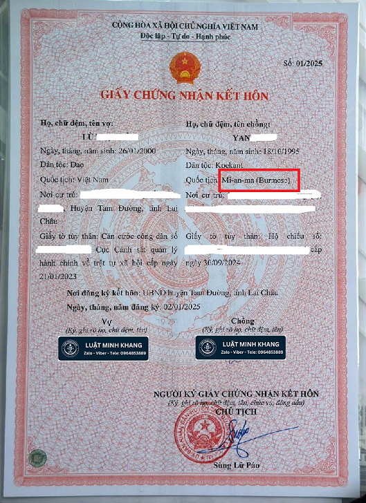 Kết hôn với người Myanmar