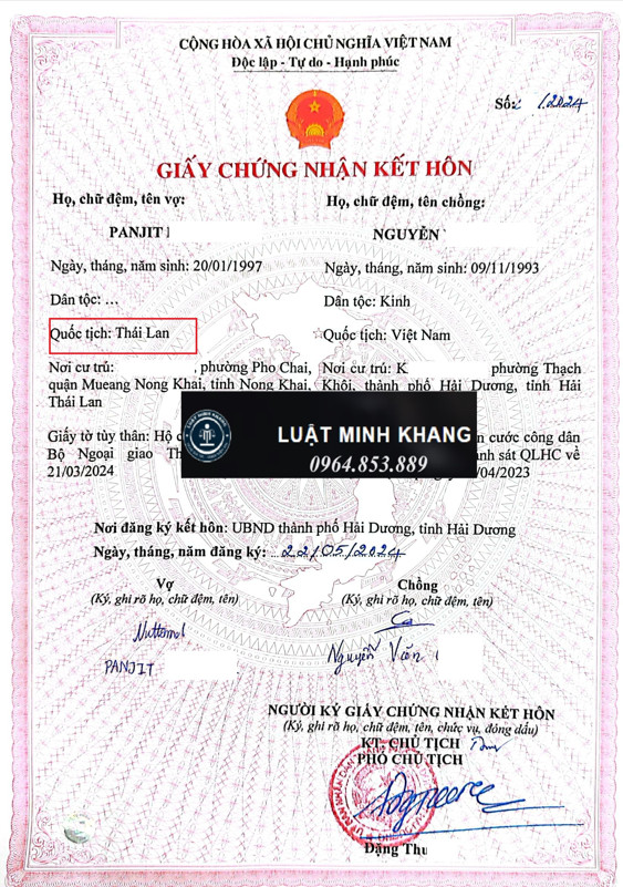 Kết hôn với người Thái Lan