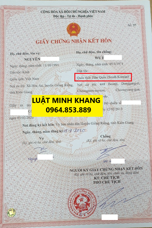 Két hôn với người Hàn Quốc
