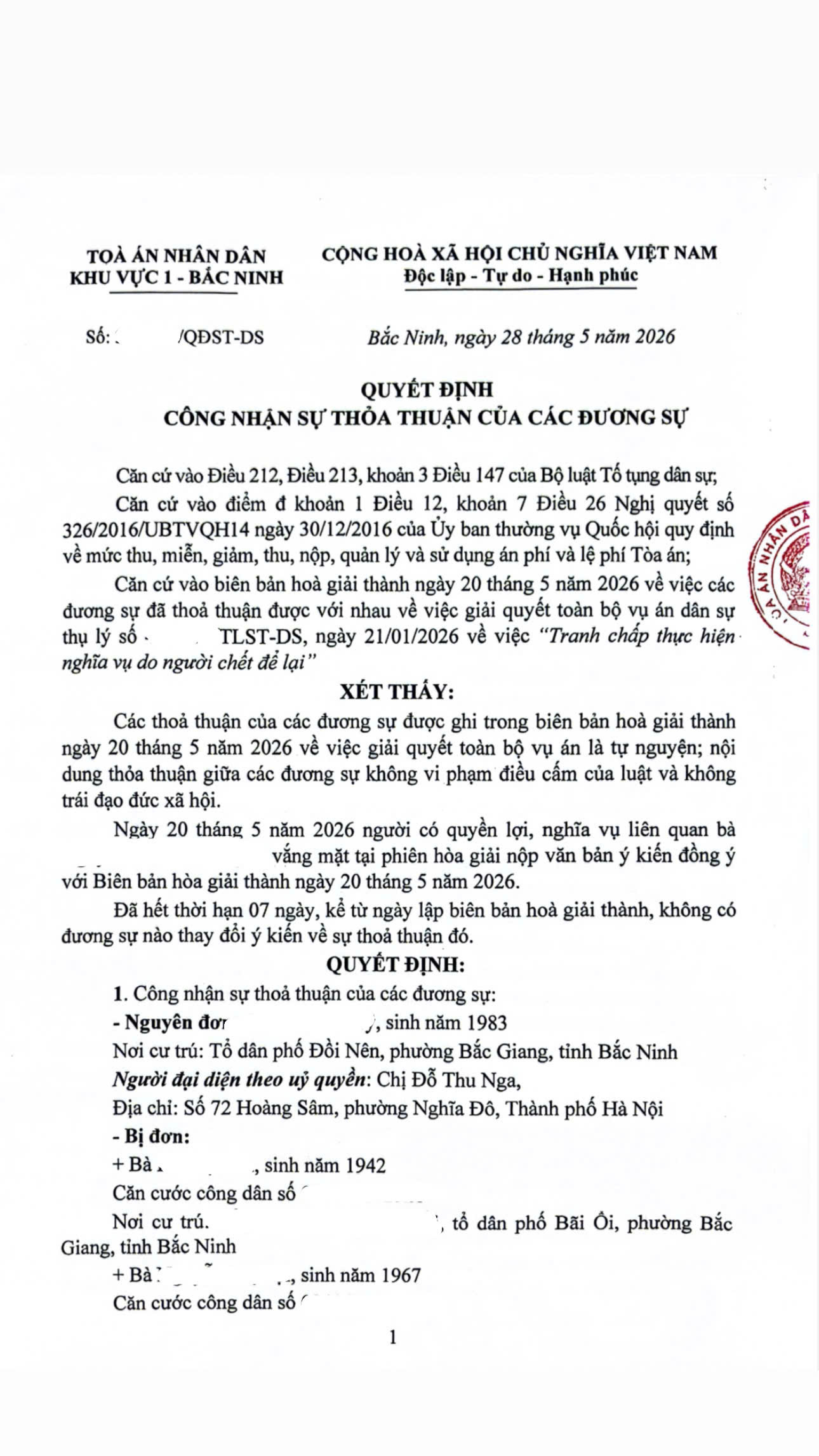 Thực hiện nghĩa vụ do người chết để lại